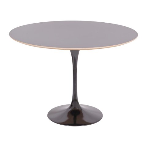 Mesa Saarinen Redonda Fórmica Preta 137cm - Base Preta