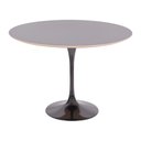 Ver imagem 1 de Mesa Saarinen Redonda Fórmica Preta 137cm - Base Preta