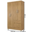 Ver imagem 5 de Guarda-roupa Solteiro Londres 4 Portas 2 Gavetas - Panorama Móveis