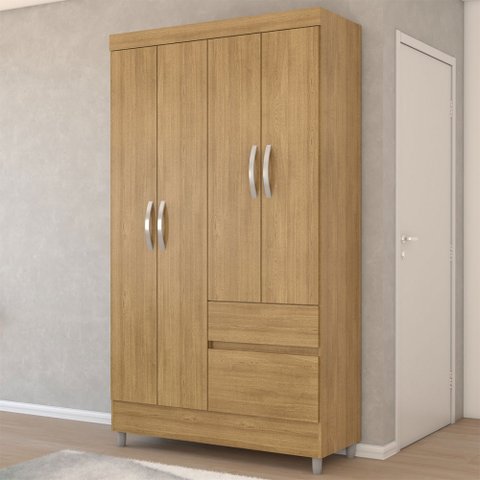 Guarda-roupa Solteiro Londres 4 Portas 2 Gavetas - Panorama Móveis