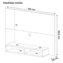 Ver imagem 7 de Painel Suspenso para Tv 50 Pol 120 Cm Cinamomo Off White Arly Cinamomo Off White