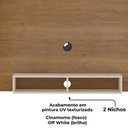 Ver imagem 6 de Painel Suspenso para Tv 50 Pol 120 Cm Cinamomo Off White Arly Cinamomo Off White