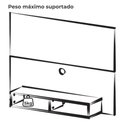 Ver imagem 4 de Painel Suspenso para Tv 50 Pol 120 Cm Cinamomo Off White Arly Cinamomo Off White