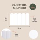 Ver imagem 2 de Cabeceira Solteiro Kit 5 Placas Modelo Nuvem - Courino Branco