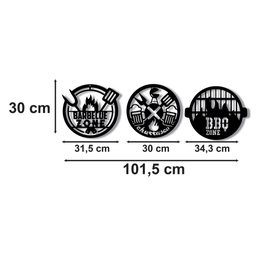 Conjunto Apliques Decorativos para Churrascaria em MDF 6mm - 2