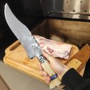 Ver imagem 2 de Faca Bowie Forjada 9' Integral Aço Inox 420C Cabo Osso Artesanal Churrasco