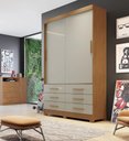 Ver imagem 2 de Guarda-Roupa Buriti 2 Portas 6 Gavetas sem Espelho Fendi Novo Horizonte