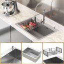 Ver imagem 1 de Cuba para Cozinha Gourmet Quebec Quadrada 62cm Aço Inox 304 com Cesto Escorredor Goldenx