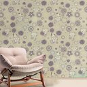 Ver imagem 1 de Papel de Parede Animal Print Gatinho com Flores-60x300cm