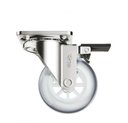 Ver imagem 1 de Rodízio Giratório Gel Silicone Rodinha Móveis 75mm com Freio