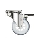 Ver imagem 1 de Rodízio Giratório Gel Silicone Rodinha Móveis 75mm com Freio