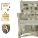 Ver imagem 4 de 2 Poltronas e 1 Mesa Igapó em Alumínio Pintura Fendi Corda Náutica Estofado 3