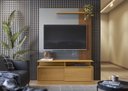 Ver imagem 1 de Painel Home Chicago com 2 Portas Tv até 60 Polegadas C/ Rodízios - Lukaliam Móveis