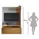 Ver imagem 3 de Painel Home Chicago com 2 Portas Tv até 60 Polegadas C/ Rodízios - Lukaliam Móveis
