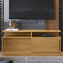 Painel Home Chicago com 2 Portas Tv até 60 Polegadas C/ Rodízios - Lukaliam Móveis - 6