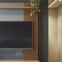 Ver imagem 5 de Painel Home Chicago com 2 Portas Tv até 60 Polegadas C/ Rodízios - Lukaliam Móveis