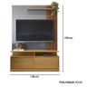 Painel Home Chicago com 2 Portas Tv até 60 Polegadas C/ Rodízios - Lukaliam Móveis - 2