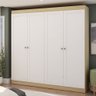 Guarda-roupa 4 Portas Savana/branco Fosco - Genialflex - 1