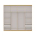 Ver imagem 3 de Guarda-roupa 4 Portas Savana/branco Fosco - Genialflex