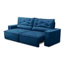 Ver imagem 7 de Sofá Retrátil e Reclinável 3 lugares com Molas 2,00m Livia Suede Azul Adonai Estofados