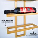 Ver imagem 3 de Adega Vertical Dourada para 5 Garrafas de Vinho Estilo Industrial