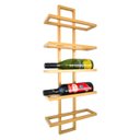 Ver imagem 1 de Adega Vertical Dourada para 5 Garrafas de Vinho Estilo Industrial