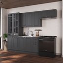 Ver imagem 1 de Cozinha Modulada 4 Peças em MDF Bari Chumbo