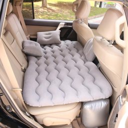 Cama Inflável Colchão Carro Veicular Viagem Cinza Resistente - 1