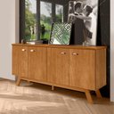 Ver imagem 1 de Buffet Artemis 4 Portas Retrô Nature MDF MDP Pinus Marrom Casah