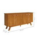 Ver imagem 2 de Buffet Artemis 4 Portas Retrô Nature MDF MDP Pinus Marrom Casah