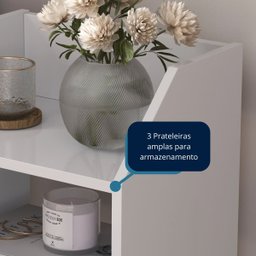 Mesa de Cabeceira Retrô - Mod.1228 Cor:branco - 5