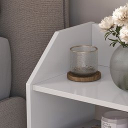 Mesa de Cabeceira Retrô - Mod.1228 Cor:branco - 3