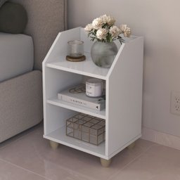 Mesa de Cabeceira Retrô - Mod.1228 Cor:branco - 2