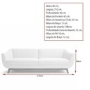 Ver imagem 4 de Sofá Nord 3 Lugares 210cm Bouclé Cinza - Sallar Home