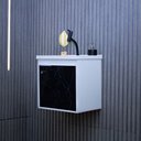 Ver imagem 3 de Gabinete Banheiro Suspenso Em Mdf 40 cm com Pia Cuba - Veneto