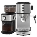 Ver imagem 1 de Kit Cafeteira Expresso Oster Perfect Moment e Moedor Precision 18 Níveis Aço Inox 18 Xícaras 220V