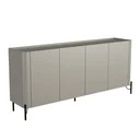 Ver imagem 2 de Buffet Mdf com Gaveta e Porta Lisa L180 X A81,5cm Grigio/preto F831l