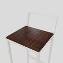 Ver imagem 2 de Jogo 3 Banqueta Alta Balcão Bistrô Branca Confort Industrial Premium Imbuia Don Castro Decor Industr