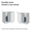 Ver imagem 4 de Balcão de Canto 1 Porta (sem Tampo) Branco/cinza Lux Madesa Branco/cinza
