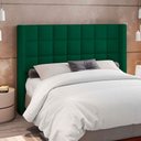 Ver imagem 2 de Kit Cabeceira Cama Box Paris 195 Cm com Puff Recamier Itália P05 Bouclê Verde - Lyam Decor