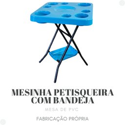 Mesinha Petisqueira Dobrábel Azul com Bandeja - 10