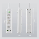 Ver imagem 4 de Filtro de Linha Extensão E103u Multifuncional 5 Tomadas, 2 Usb, 1 Tipo-c