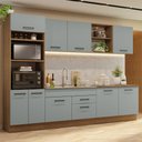 Ver imagem 1 de Armário de Cozinha Completa 310cm Rustic/Cinza Agata Madesa 02