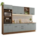 Ver imagem 3 de Armário de Cozinha Completa 310cm Rustic/Cinza Agata Madesa 02