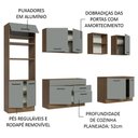 Ver imagem 5 de Armário de Cozinha Completa 310cm Rustic/Cinza Agata Madesa 02