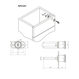 Fechadura para Gaveteiro Frontal Fgvtn - 3