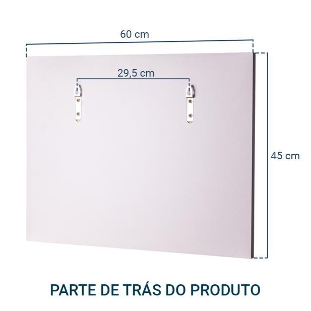 Espelho para Banheiro com Prateleiras Lugano Preto 60 x 45cm - 4