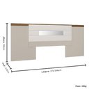 Ver imagem 2 de Cabeceira Casal com Estofado Regência Rimo - Jequitibá/off White