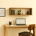 Ver imagem 2 de Nicho Retangular 100x30x20cm Mdf Decoração Escritório Quarto:freijó