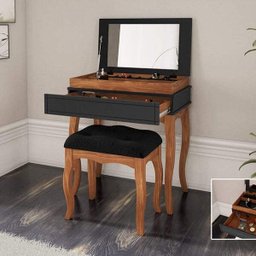 Penteadeira 1 Gaveta com Espelho no Tampo Sophia Miller Interiores - 1